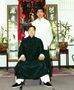 Sifu Tai Yim with 9th Generation Master, Eugene Chung